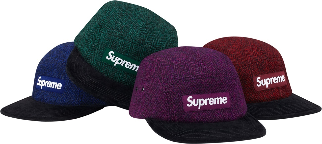 Harris Tweed Herringbone Camp Cap